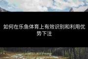 如何在乐鱼体育上有效识别和利用优势下注